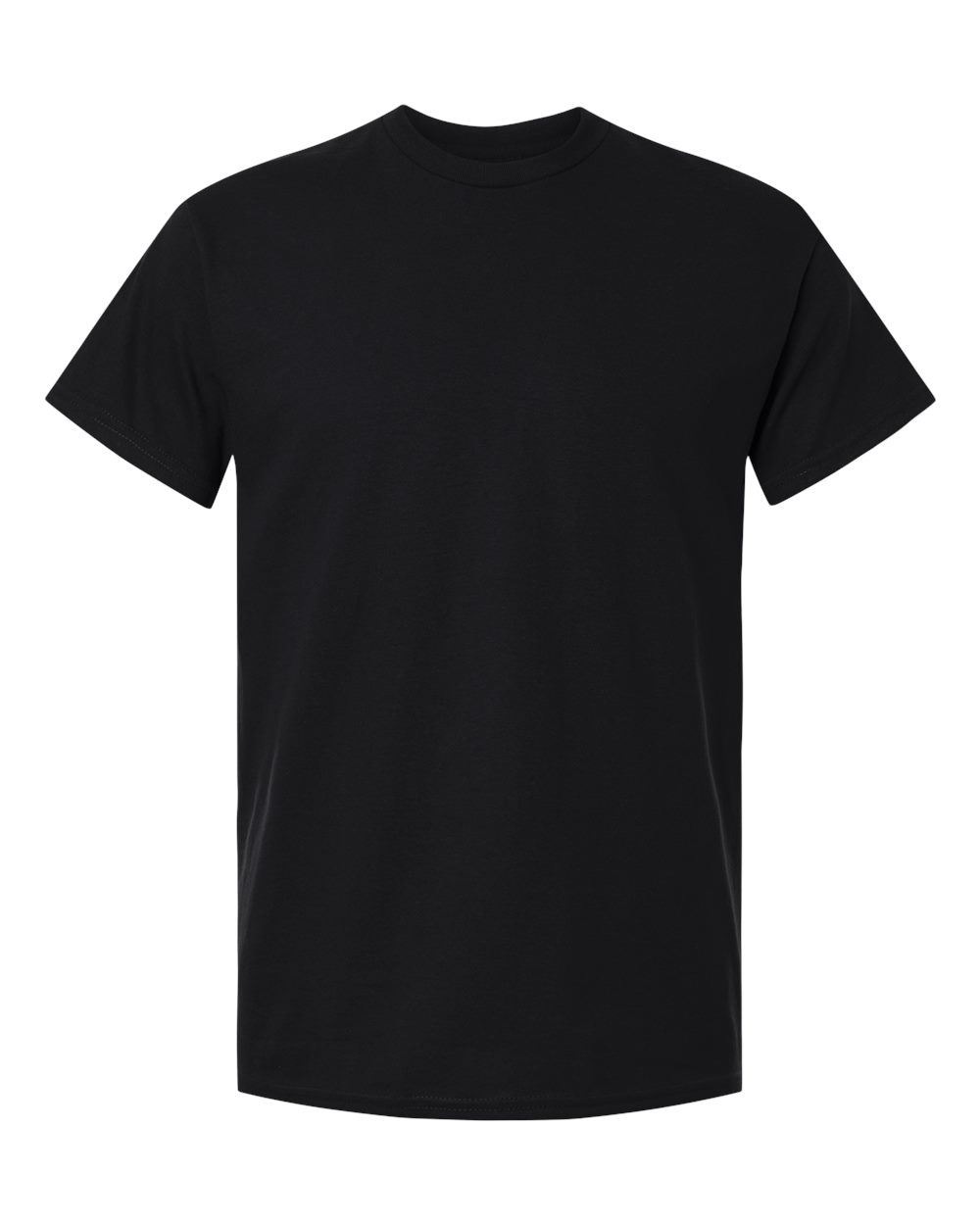 Front view of Gildan 5000 in Black