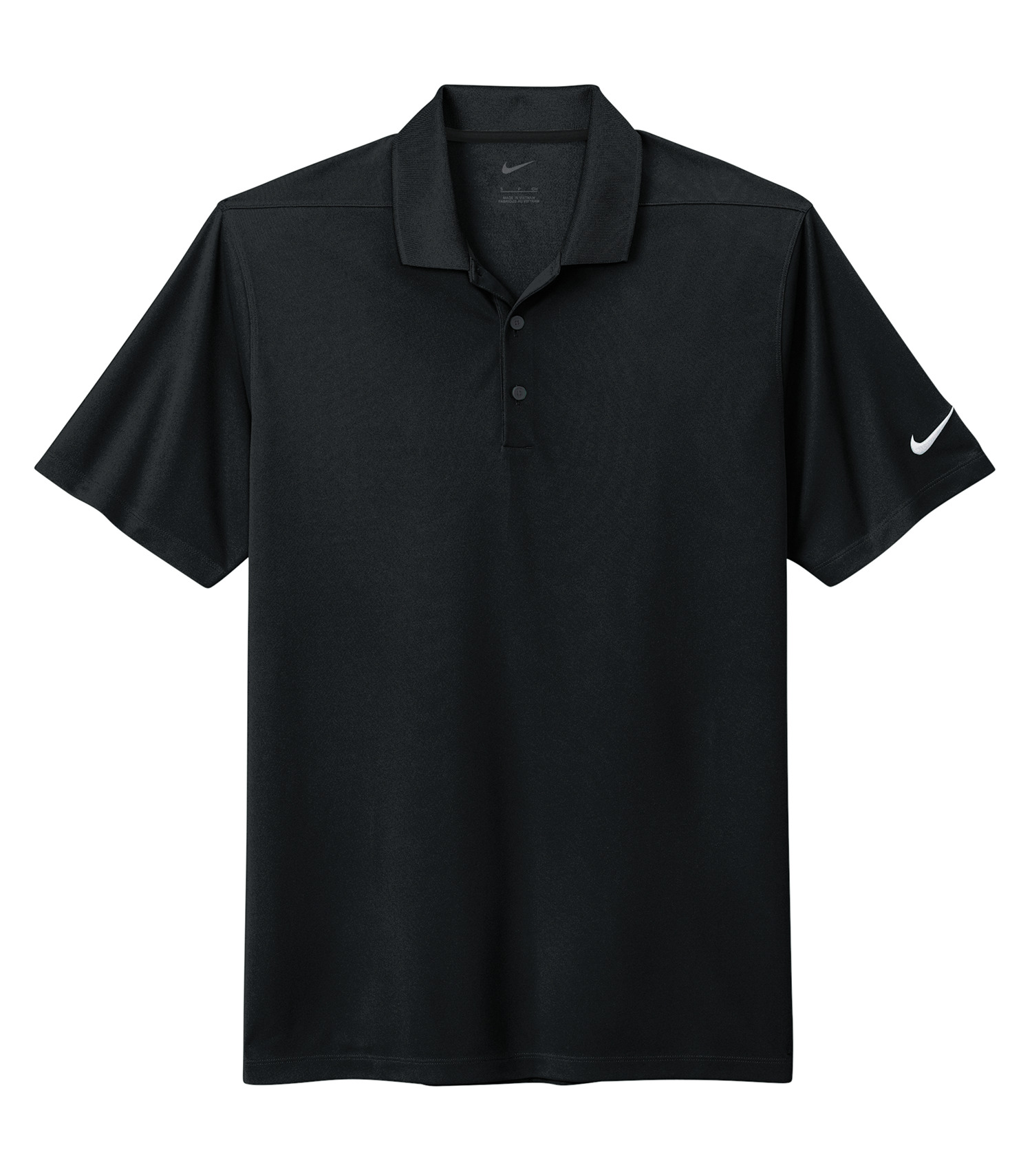 Front view of Nike Dri-FIT Micro Pique 2.0 in Black